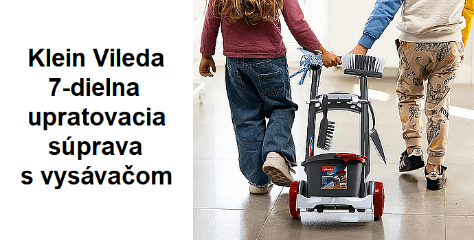 Klein Vileda 7-dielna upratovacia súprava s vysávačom | KP HRAČKA