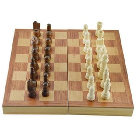 Drevená šachová súprava - 27 cm - KP HRAČKA