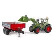Bruder traktor Fendt Vario 211 s čelným nakladačom a prívesom - KP HRAČKA
