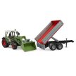 Bruder traktor Fendt Vario 211 s čelným nakladačom a prívesom - KP HRAČKA