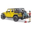 Bruder Jeep Wrangler Rubicon Unlimited s horským bicyklom a cyklistom - KP HRAČKA