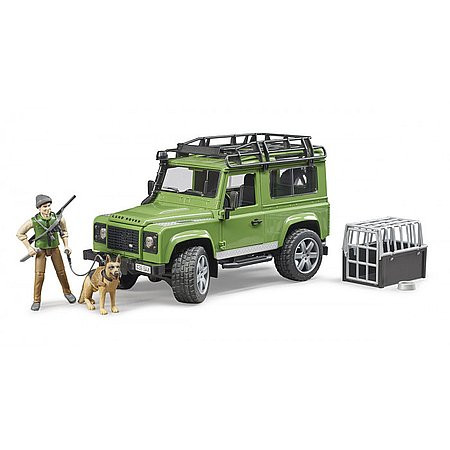 Bruder Land Rover Defender terénne vozidlo s lesník a psom - KP HRAČKA