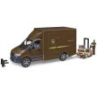 Bruder MB Sprinter UPS dodávka s manuálnym hydraulickým zdvihom - KP HRAČKA