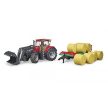 Bruder CASE IH Optum 300 CVX s čelným nakladačom a prepravníkom balíkov - KP HRAČKA