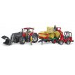 Bruder CASE IH Optum 300 CVX s čelným nakladačom a prepravníkom balíkov - KP HRAČKA