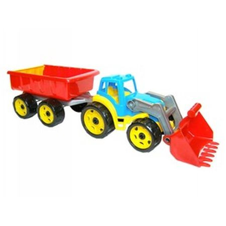 Plastový traktor s prívesom - 65 cm - KP HRAČKA