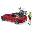Bruder Roadster so závodným bicyklom a cyklistom - KP HRAČKA