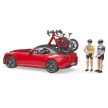 Bruder Roadster so závodným bicyklom a cyklistom - KP HRAČKA