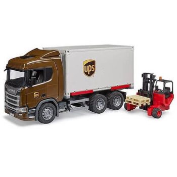 Bruder Scania Super 560R UPS logistická s vysokozdvižným vozíkom - KP HRAČKA