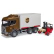 Bruder Scania Super 560R UPS logistická s vysokozdvižným vozíkom - KP HRAČKA