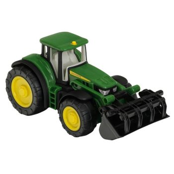 Klein John Deere traktor s čelným nakladačom z bočného pohľadu - KP HRAČKA