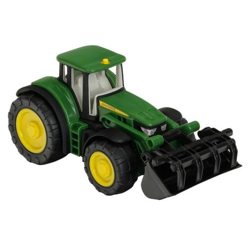 Klein John Deere traktor s čelným nakladačom z bočného pohľadu - KP HRAČKA