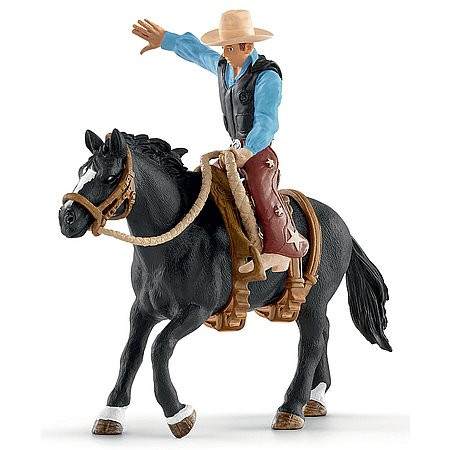 Schleich osedlaný kôň s kovbojom - KP HRAČKA