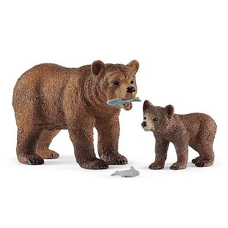 Schleich Matka medveďa grizzlyho s mláďaťom - KP HRAČKA