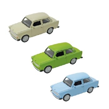 Welly Trabant 601 vyťahovací kovový model auta - 12 cm - KP HRAČKA