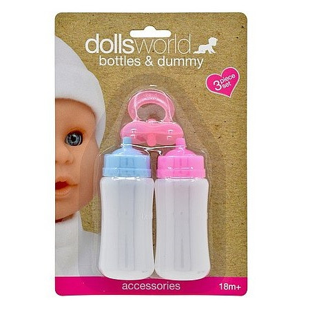 2 plniteľné dojčenské fľaše a 1 hračkársky cumlík - KP HRAČKA
