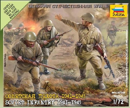 Zvezda Sovielt Infantry 1941-43 1:72 - KP HRAČKA