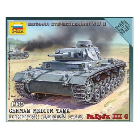 Zvezda German Tank Panzer III 1:100 - KP HRAČKA
