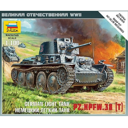Zvezda German Light Tank Pz.Kpfw.38 (T) 1:100 - KP HRAČKA