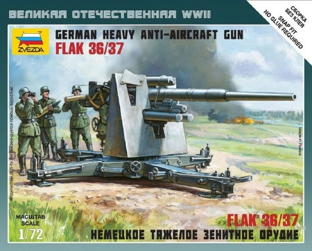 Zvezda German 88 mm Flak 1936-37 1:72 - KP HRAČKA