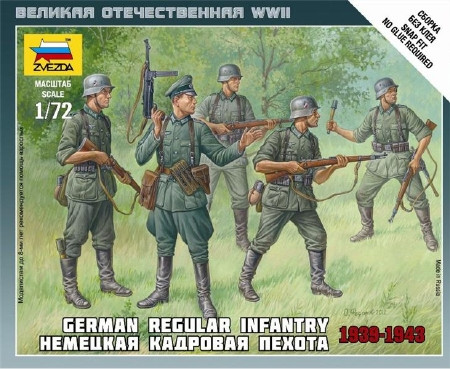 Zvezda German Regular Infantry 1939-43 1:72 - KP HRAČKA