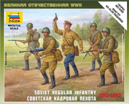 Zvezda Soviet Regular Infantry 1941-42 1:72 - KP HRAČKA
