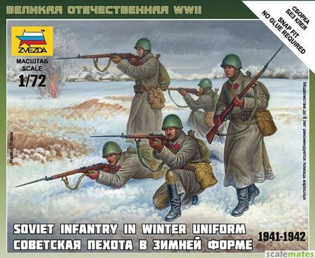 Zvezda Soviet Infantry (Winter Uniform ) 1:72 - KP HRAČKA
