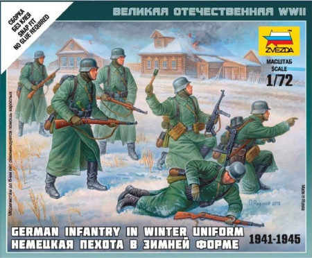 Zvezda German Infantry (Winter Uniform ) 1:72 - KP HRAČKA