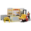 Bruder Bworld DHL paketový bod s manuálnym hydraulickým zdvihom - KP HRAČKA