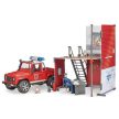 Bruder Bworld hasičská stanica s Land Rover Defender hasičským autom - KP HRAČKA