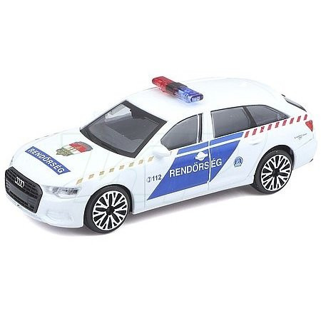 Bburago Maďarské policajné auto Audi A6 Avant 1:43 - KP HRAČKA
