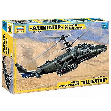 Zvezda Kamov Ka-52 Alligator Combat Helicopter 1:72 - KP HRAČKA