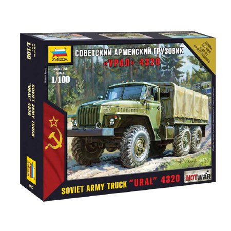 Zvezda Soviet Army Truck 'Ural' 4320 1:100 - KP HRAČKA