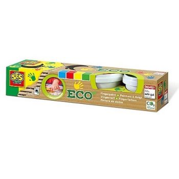 SES Eco 4 poháre prstových farieb - KP HRAČKA