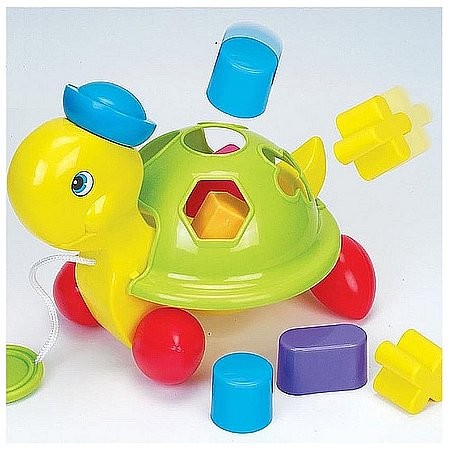 Ťahateľný korytnačka vyhľadávač tvarov detská hračka - KP HRAČKA