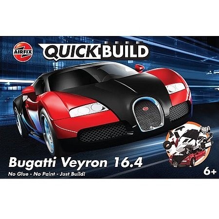 Airfix Bugatti 16.4 Veyron black/red - KP HRAČKA